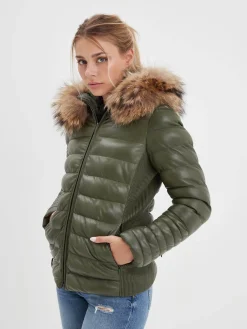 Adela - Doudoune en cuir femme