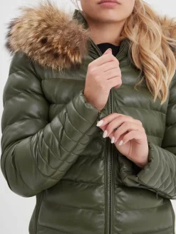 Adela - Doudoune en cuir femme