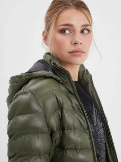Adela - Doudoune en cuir femme