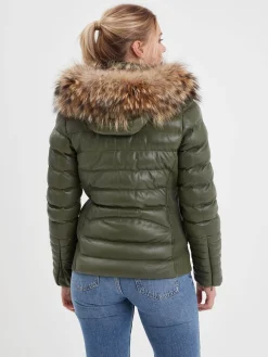 Adela - Doudoune en cuir femme