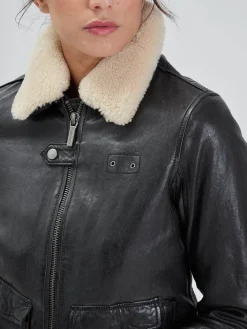 Air pilot - Blouson aviateur cuir femme