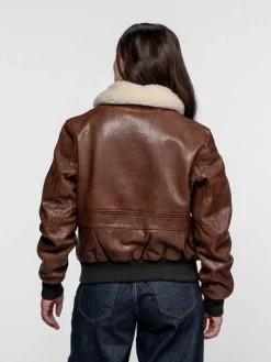 Air pilot - Blouson aviateur cuir femme