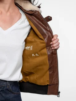 Air pilot - Blouson aviateur cuir femme