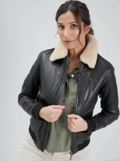 Air pilot - Blouson aviateur cuir femme