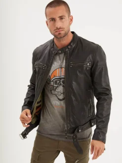 Akronima - Blouson cuir motard