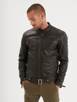 Akronima - Blouson cuir motard