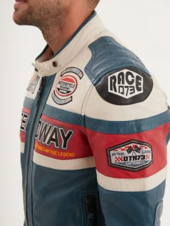 Albon - Blouson cuir motard