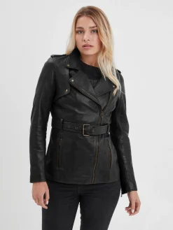Aliona - Trench en cuir femme