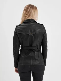 Aliona - Trench en cuir femme