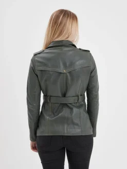 Aliona - Trench en cuir femme