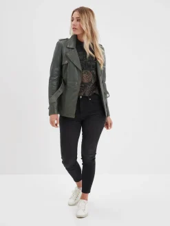 Aliona - Trench en cuir femme