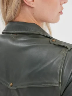 Aliona - Trench en cuir femme