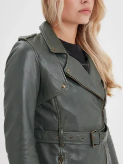 Aliona - Trench en cuir femme