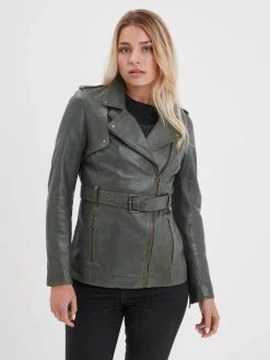 Aliona - Trench en cuir femme