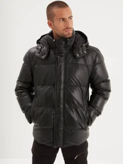 Alpine - Doudoune chaude cuir homme