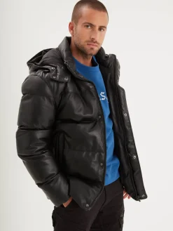 Alpine - Doudoune chaude cuir homme