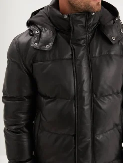 Alpine - Doudoune chaude cuir homme