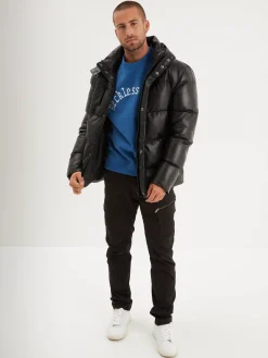 Alpine - Doudoune chaude cuir homme