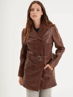 Anna - Veste classique cuir femme