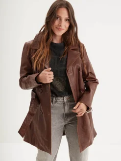 Anna - Veste classique cuir femme