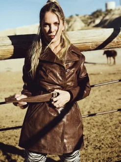Anna - Veste classique cuir femme