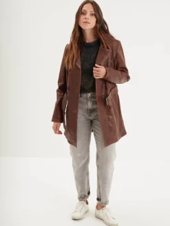 Anna - Veste classique cuir femme