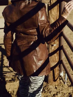 Anna - Veste classique cuir femme
