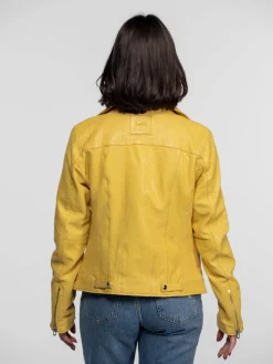 Anthea - Blouson biker cuir femme