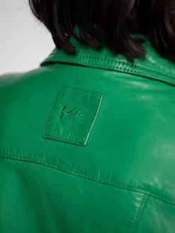 Anthea - Blouson biker cuir femme