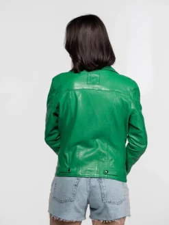 Anthea - Blouson biker cuir femme