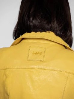 Anthea - Blouson biker cuir femme