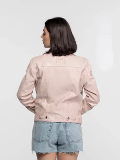 Anthea - Blouson biker cuir femme