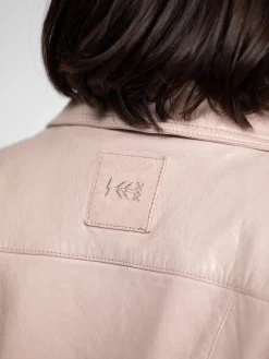 Anthea - Blouson biker cuir femme