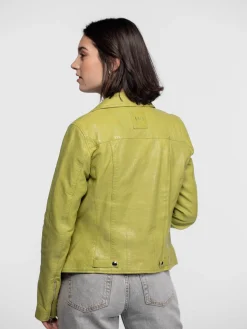 Anthea - Blouson biker cuir femme
