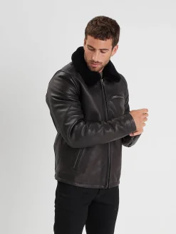 Asphalt - Blouson cuir aviateur homme