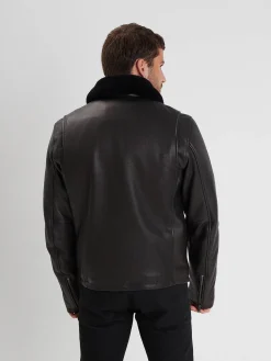 Asphalt - Blouson cuir aviateur homme