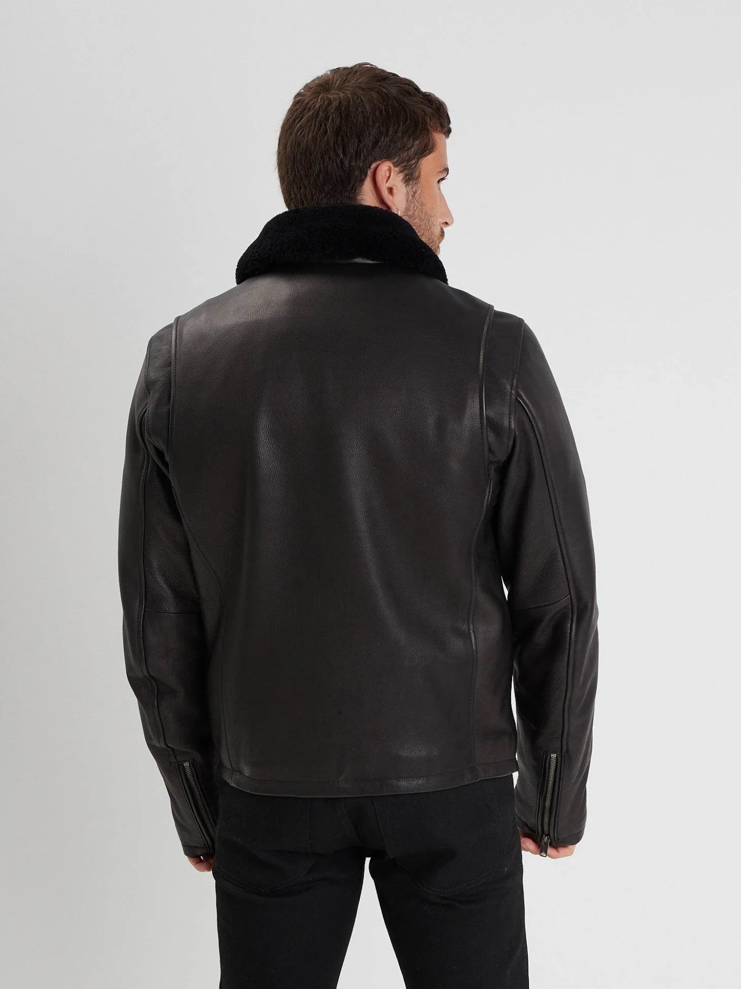 Asphalt - Blouson cuir aviateur homme