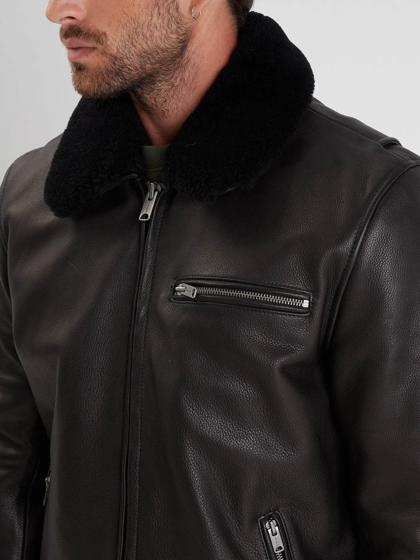 Asphalt - Blouson cuir aviateur homme