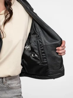 Ava - Blouson biker cuir femme