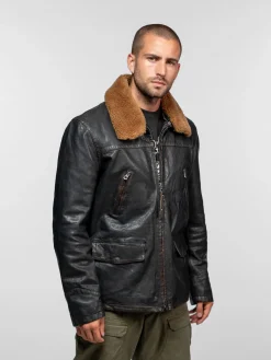 Bader - Veste cuir vintage homme