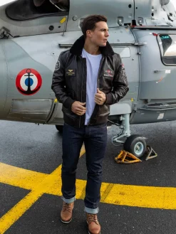 Blouson en cuir - Aéronautique navale