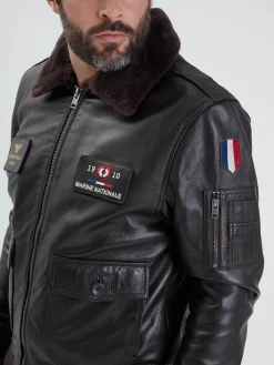 Blouson en cuir - Aéronautique navale