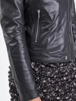 Bojana - Blouson biker cuir femme