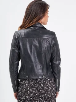 Bojana - Blouson biker cuir femme