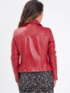 Bojana - Blouson biker cuir femme