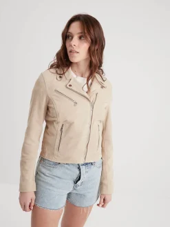 Bonita suede - Blouson rétro cuir femme