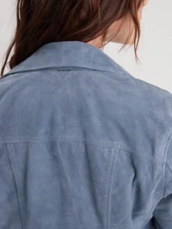Bonita suede - Blouson rétro cuir femme