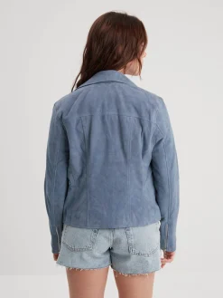 Bonita suede - Blouson rétro cuir femme