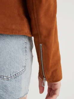 Bonita suede - Blouson rétro cuir femme