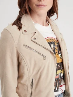 Bonita suede - Blouson rétro cuir femme